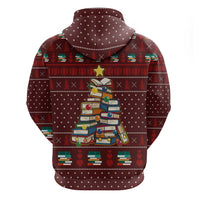 Book Pine Merry Christmas Zip Hoodie Xmas Holiday Patterns - Wonder Print Shop