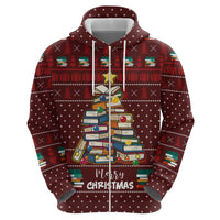 Book Pine Merry Christmas Zip Hoodie Xmas Holiday Patterns - Wonder Print Shop