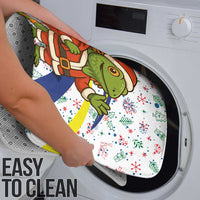 Curacao Christmas Bathroom Set with Santa Lizard Crown Gifts Snowflakes and Holiday Icons Design - Wonder Print Shop