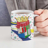 Curacao Christmas Ceramic Mug with Santa Lizard Crown Gifts Snowflakes and Holiday Icons Design - Wonder Print Shop