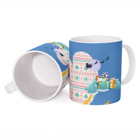 Somalia Christmas Ceramic Mug with Santa Cheetah Christmas Tree Village Scene and Festive Snowflake - Wonder Print Shop