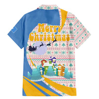 Somalia Christmas Family Matching Mermaid Dress and Hawaiian Shirt with Santa Cheetah Christmas Tree Village Scene and Festive Snowflake - Wonder Print Shop