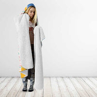 Somalia Christmas Hooded Blanket with Santa Cheetah Christmas Tree Village Scene and Festive Snowflake - Wonder Print Shop