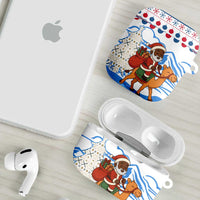 Somalia Christmas AirPods Case with Santa on Camel Christmas Tree Ornaments Candy Canes and Snowflake - Wonder Print Shop