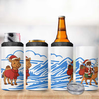Somalia Christmas 4 in 1 Can Cooler Tumbler with Santa on Camel Christmas Tree Ornaments Candy Canes and Snowflake - Wonder Print Shop