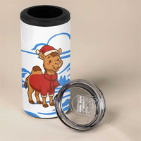 Somalia Christmas 4 in 1 Can Cooler Tumbler with Santa on Camel Christmas Tree Ornaments Candy Canes and Snowflake - Wonder Print Shop