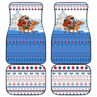 Somalia Christmas Car Mats with Santa on Camel Christmas Tree Ornaments Candy Canes and Snowflake - Wonder Print Shop