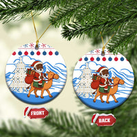 Somalia Christmas Ceramic Ornament with Santa on Camel Christmas Tree Ornaments Candy Canes and Snowflake - Wonder Print Shop