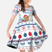 Somalia Christmas Family Matching Off Shoulder Maxi Dress and Hawaiian Shirt with Santa on Camel Christmas Tree Ornaments Candy Canes and Snowflake - Wonder Print Shop