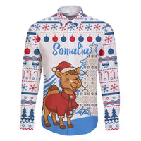Somalia Christmas Family Matching Puletasi and Hawaiian Shirt with Santa on Camel Christmas Tree Ornaments Candy Canes and Snowflake - Wonder Print Shop