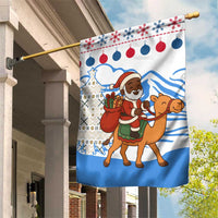 Somalia Christmas Garden Flag with Santa on Camel Christmas Tree Ornaments Candy Canes and Snowflake - Wonder Print Shop
