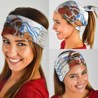 Somalia Christmas Neck Gaiter with Santa on Camel Christmas Tree Ornaments Candy Canes and Snowflake - Wonder Print Shop