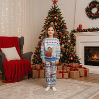 Somalia Christmas Pajama Set with Santa on Camel Christmas Tree Ornaments Candy Canes and Snowflake - Wonder Print Shop