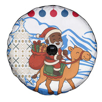 Somalia Christmas Spare Tire Cover with Santa on Camel Christmas Tree Ornaments Candy Canes and Snowflake - Wonder Print Shop