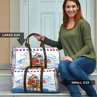 Somalia Christmas Travel Bag with Santa on Camel Christmas Tree Ornaments Candy Canes and Snowflake - Wonder Print Shop