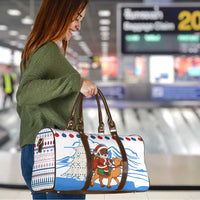 Somalia Christmas Travel Bag with Santa on Camel Christmas Tree Ornaments Candy Canes and Snowflake - Wonder Print Shop