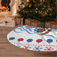 Somalia Christmas Tree Skirt with Santa on Camel Christmas Tree Ornaments Candy Canes and Snowflake - Wonder Print Shop
