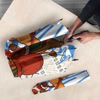 Somalia Christmas Umbrella with Santa on Camel Christmas Tree Ornaments Candy Canes and Snowflake - Wonder Print Shop