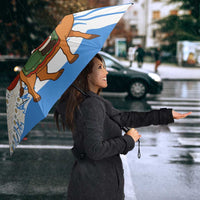 Somalia Christmas Umbrella with Santa on Camel Christmas Tree Ornaments Candy Canes and Snowflake - Wonder Print Shop