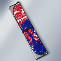 Gambia Christmas Auto Sun Shade with Santa Hippo National Coat of Arms Snowflakes and Festive Holiday - Wonder Print Shop