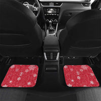 Gambia Christmas Car Mats with Santa Hippo National Coat of Arms Snowflakes and Festive Holiday - Wonder Print Shop
