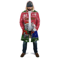 Gambia Christmas Cloak with Santa Hippo National Coat of Arms Snowflakes and Festive Holiday - Wonder Print Shop