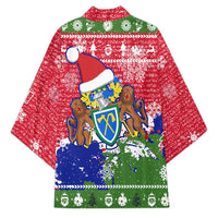 Gambia Christmas Kimono with Santa Hippo National Coat of Arms Snowflakes and Festive Holiday - Wonder Print Shop
