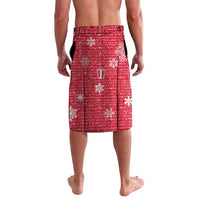 Gambia Christmas Lavalava with Santa Hippo National Coat of Arms Snowflakes and Festive Holiday - Wonder Print Shop