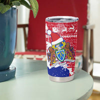 Gambia Christmas Tumbler Cup with Santa Hippo National Coat of Arms Snowflakes and Festive Holiday - Wonder Print Shop