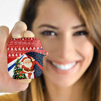 Russia Christmas AirPods Case with Dancing Santa Christmas Tree Lights and Red Snowflake - Wonder Print Shop
