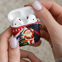 Russia Christmas AirPods Case with Dancing Santa Christmas Tree Lights and Red Snowflake - Wonder Print Shop