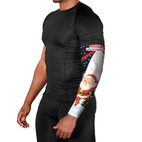 Russia Christmas Arm Sleeves with Dancing Santa Christmas Tree Lights and Red Snowflake - Wonder Print Shop