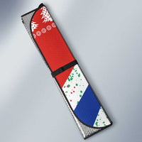 Russia Christmas Auto Sun Shade with Dancing Santa Christmas Tree Lights and Red Snowflake - Wonder Print Shop