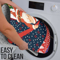 Russia Christmas Bathroom Set with Dancing Santa Christmas Tree Lights and Red Snowflake - Wonder Print Shop