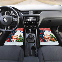 Russia Christmas Car Mats with Dancing Santa Christmas Tree Lights and Red Snowflake - Wonder Print Shop