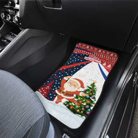 Russia Christmas Car Mats with Dancing Santa Christmas Tree Lights and Red Snowflake - Wonder Print Shop
