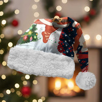 Russia Christmas Santa Hat with Dancing Santa Christmas Tree Lights and Red Snowflake - Wonder Print Shop