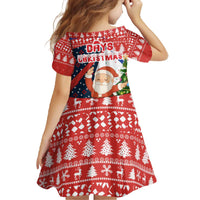 Russia Christmas Family Matching Off The Shoulder Long Sleeve Dress and Hawaiian Shirt with Dancing Santa Christmas Tree Lights and Red Snowflake - Wonder Print Shop