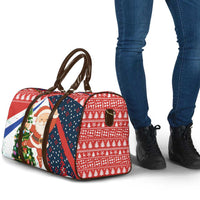 Russia Christmas Travel Bag with Dancing Santa Christmas Tree Lights and Red Snowflake - Wonder Print Shop