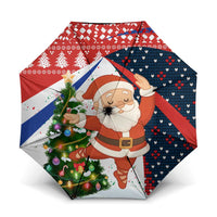 Russia Christmas Umbrella with Dancing Santa Christmas Tree Lights and Red Snowflake - Wonder Print Shop