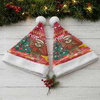Venezuela Christmas Santa Hat with Santa Sloth Christmas Tree Stars and Red Festive - Wonder Print Shop