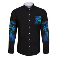 Tread Carefully Skull Family Matching Puletasi Dress and Hawaiian Shirt - Wonder Print Shop