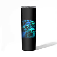 Tread Carefully Skull Skinny Tumbler - Wonder Print Shop