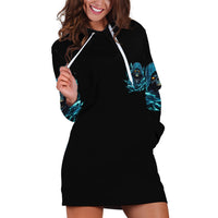 I Can't Go To Hell Mad Reaper Skull Hoodie Dress - Wonder Print Shop