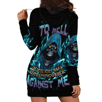 I Can't Go To Hell Mad Reaper Skull Hoodie Dress - Wonder Print Shop