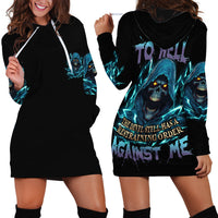 I Can't Go To Hell Mad Reaper Skull Hoodie Dress - Wonder Print Shop