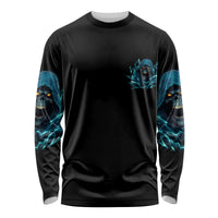 I Can't Go To Hell Mad Reaper Skull Long Sleeve Shirt - Wonder Print Shop