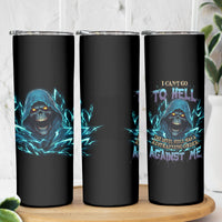 I Can't Go To Hell Mad Reaper Skull Skinny Tumbler - Wonder Print Shop