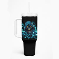 I Can't Go To Hell Mad Reaper Skull Tumbler With Handle - Wonder Print Shop