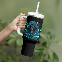 I Can't Go To Hell Mad Reaper Skull Tumbler With Handle - Wonder Print Shop